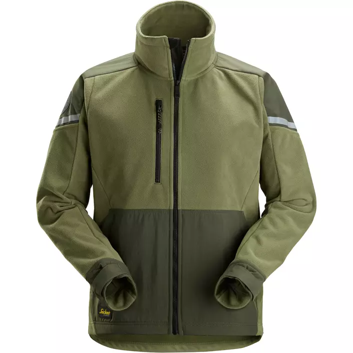 Snickers vindtæt fleecejakke, Khaki Green/Dark Khaki Green, large image number 0