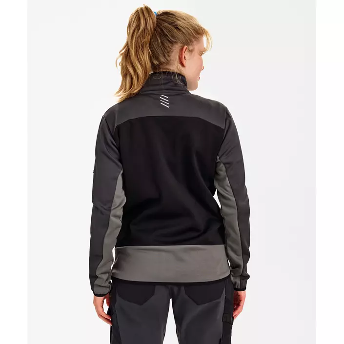 Engel Entire dame midlayer cardigan, Black/Anthracite Grey, large image number 4