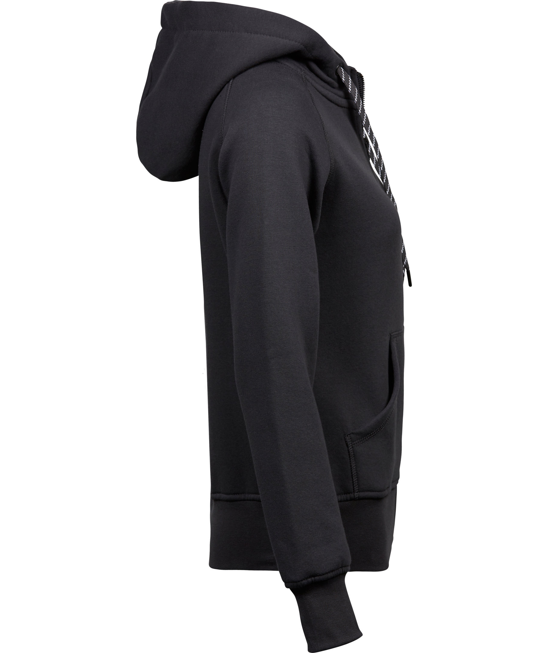 Tee Jays Fashion full zip dame h&aelig;ttetr&oslash;je, M&oslash;rkegr&aring;, large image number 2