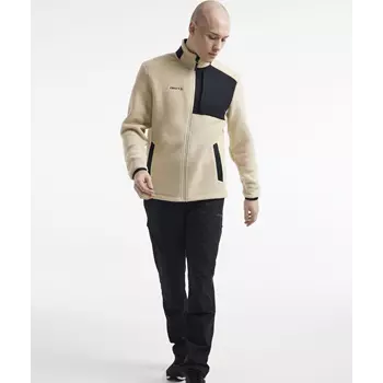 Craft ADV Explore Pile fleece jacket, Ecru-black