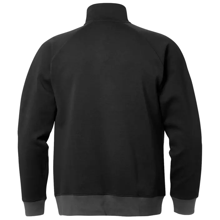 Fristads Acode Sweatshirt Half-Zip 1755, Schwarz/Grau, large image number 1