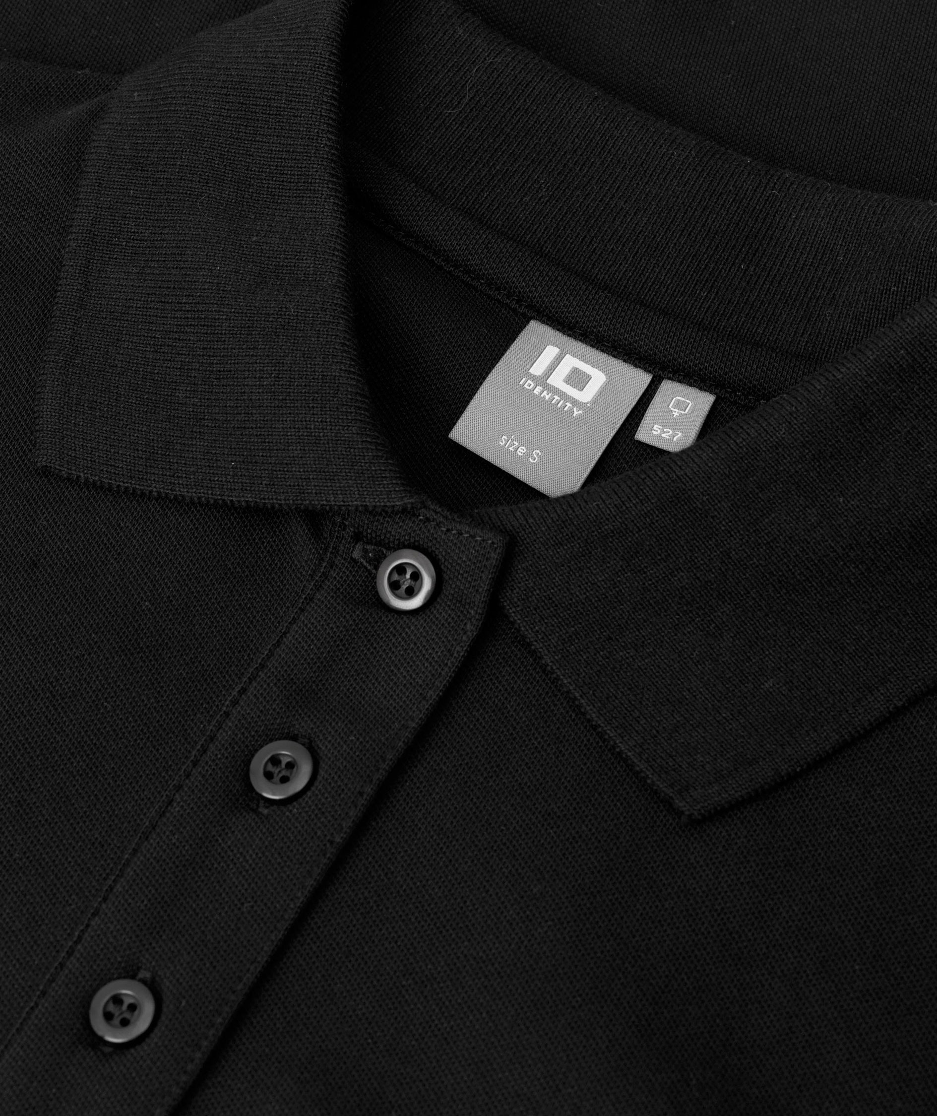 ID Damen Poloshirt mit Stretch, Schwarz, large image number 3