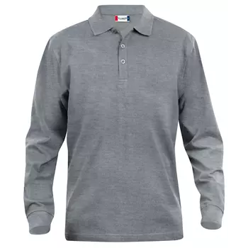 Clique Classic Lincoln long-sleeved polo, Grey Melange