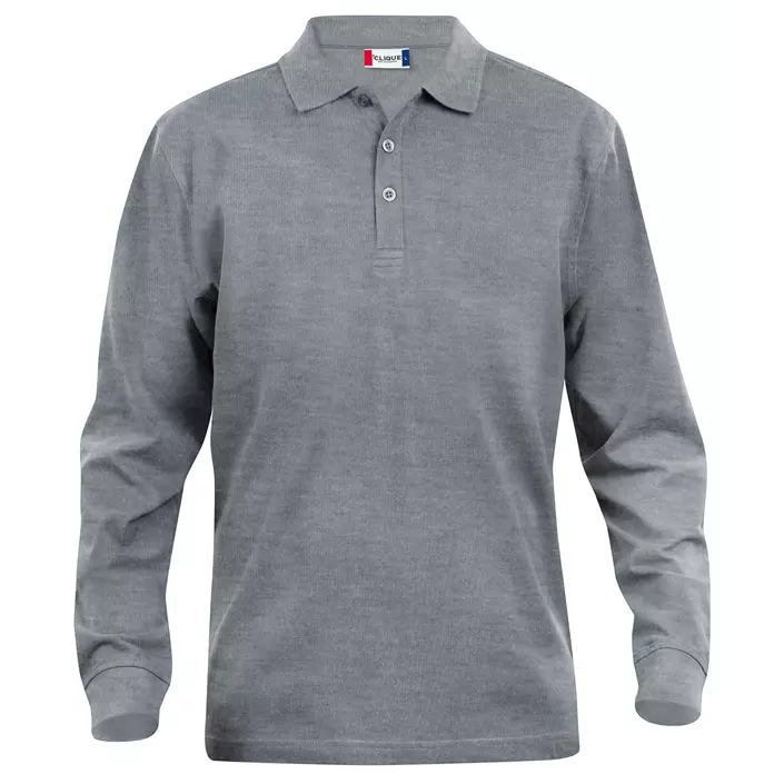 Clique Classic Lincoln long-sleeved polo, Grey Melange, large image number 0