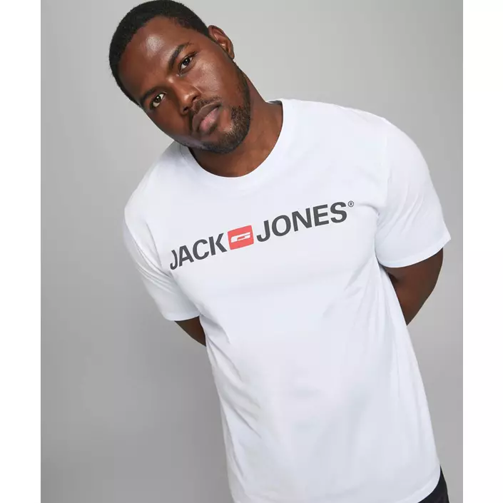 Jack & Jones Plus JJECORP LOGO T-shirt, White , large image number 1