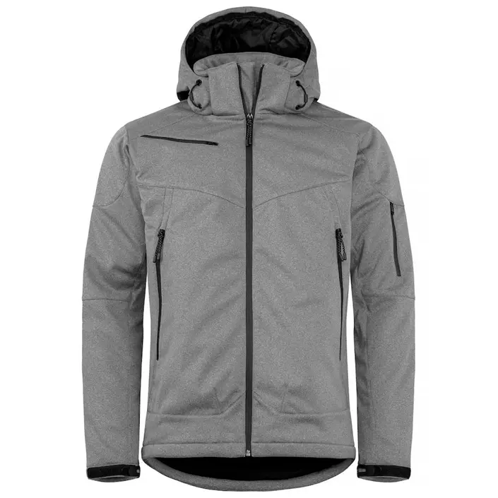 Clique Grayland softshelljacka, Anthracite melange, large image number 0