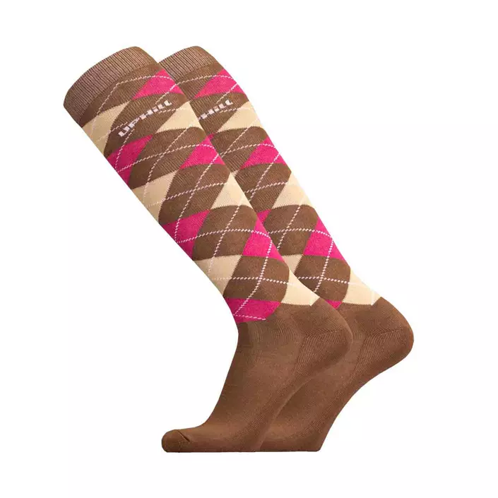 UphillSport Diagonal riding socks, Brown, large image number 0