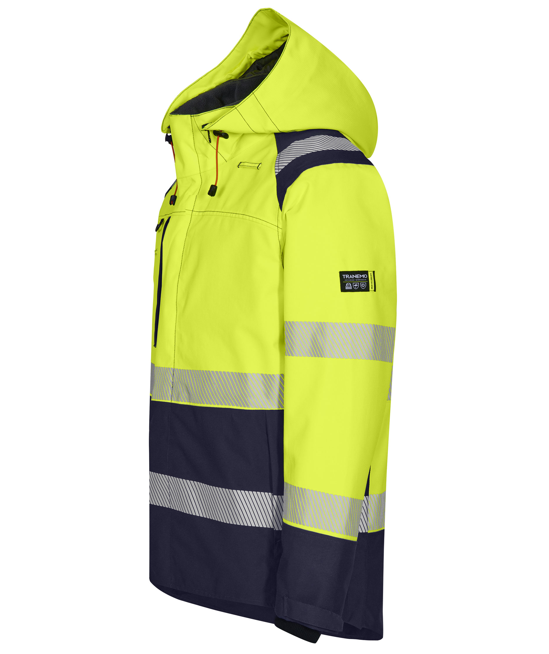 Tranemo Vision HV vinterjakke, Hi-Vis gul/marinebl&aring;, large image number 2