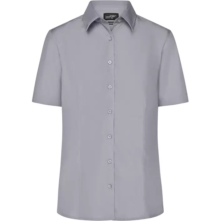 James & Nicholson women's short-sleeved Modern fit shirt, Grey, large image number 0