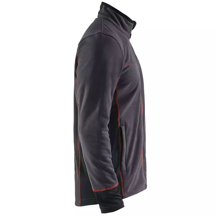 Blåkläder Microfleece jakke, Mørkegrå/Rød, large image number 2
