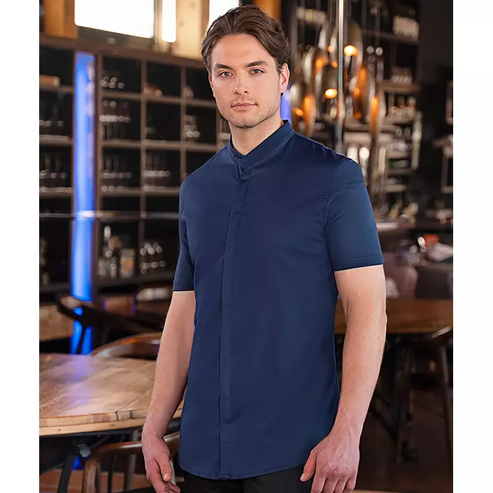 Karlowsky DIAMOND CUT® Avantgarde kortärmad kockjacka, Steel Blue, large image number 1