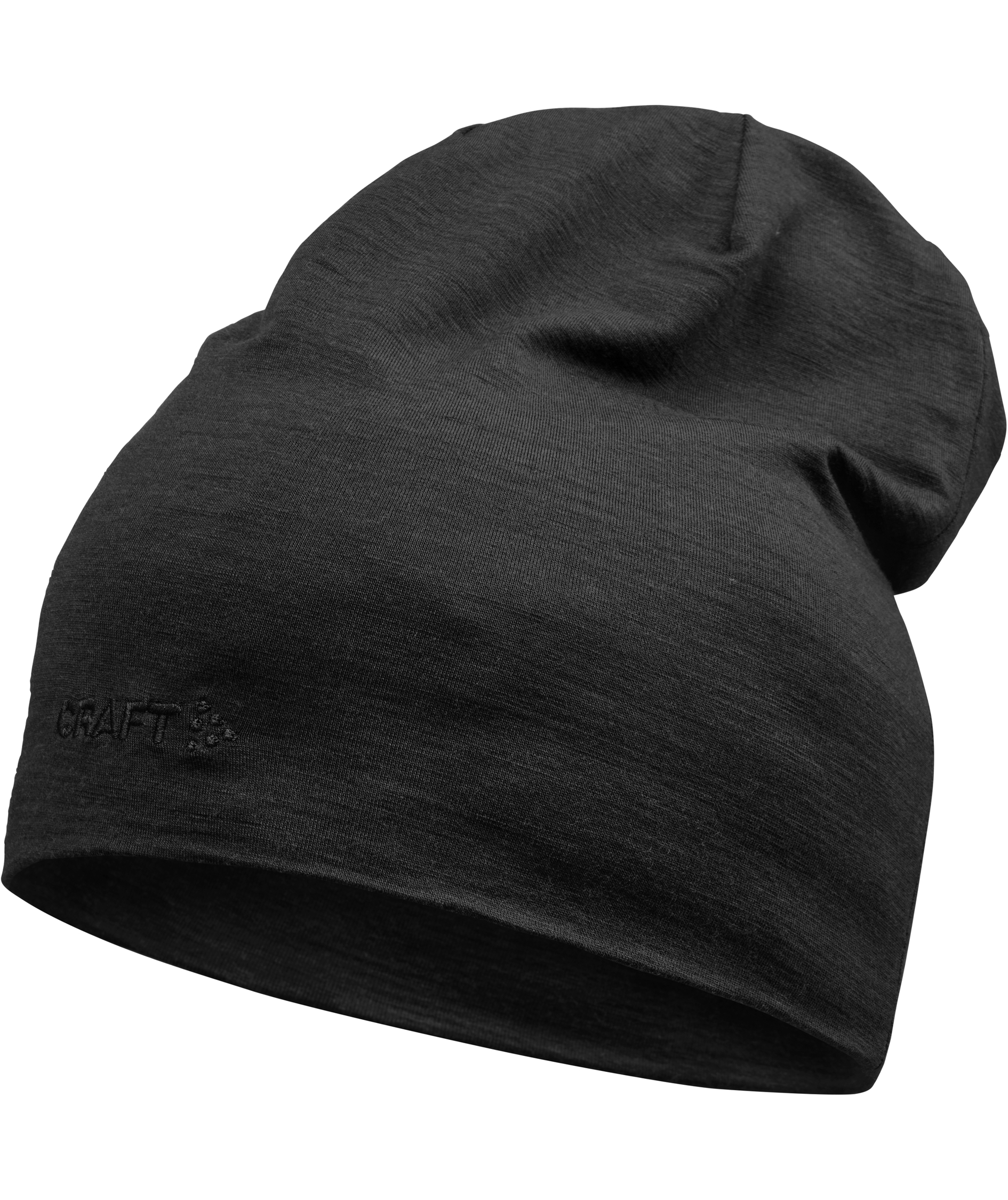 Craft Essence beanie with merino wool, Black, Black, swatch