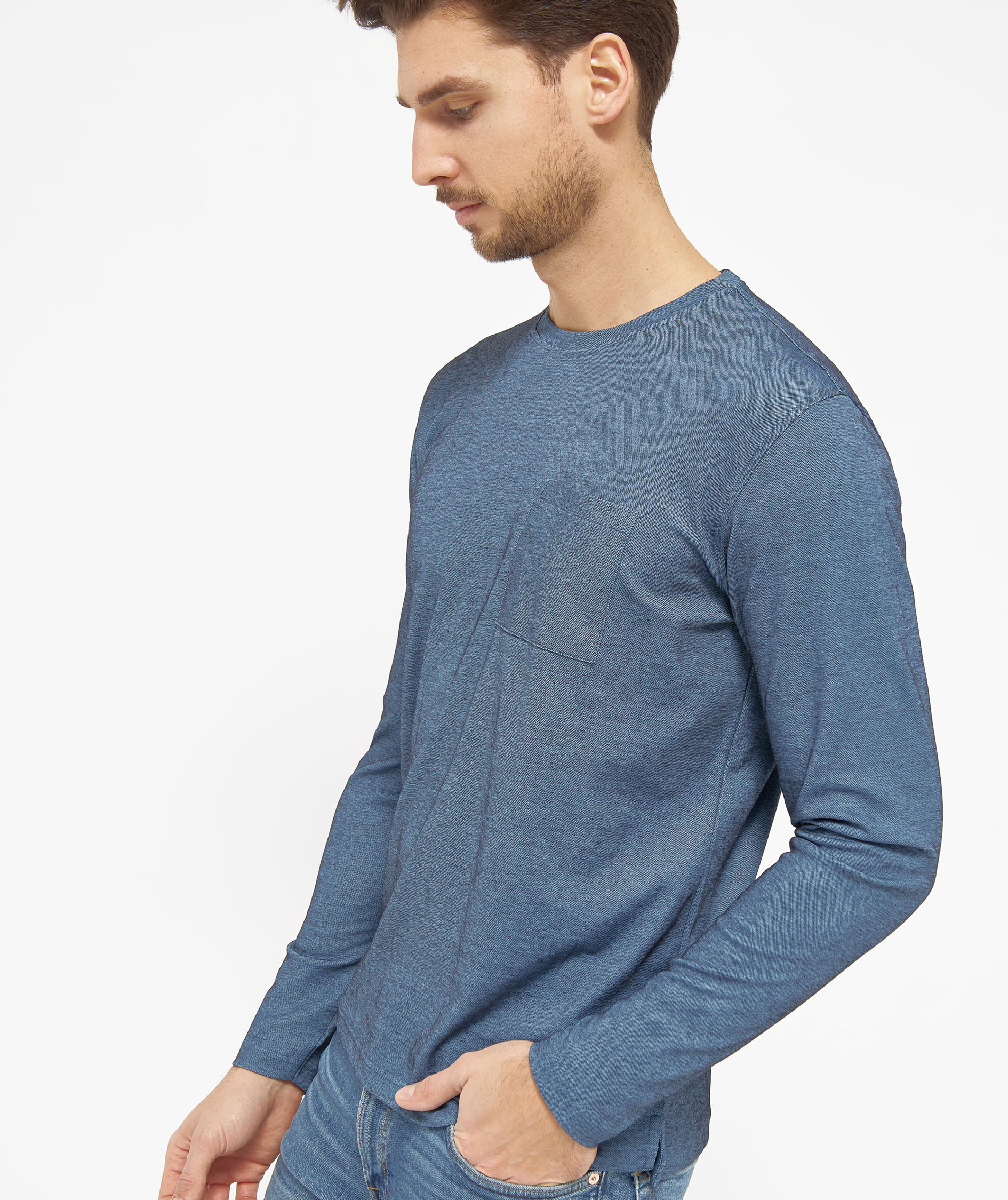 Belika Valencia l&aring;ng&auml;rmad T-shirt, Navy melange