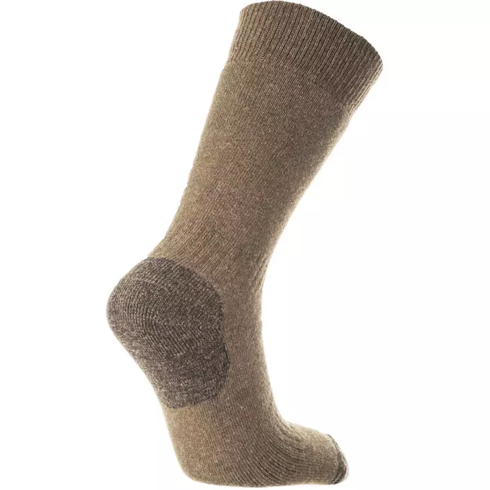 Kramp Active 2-pack hunting socks, Brown/Green, large image number 1