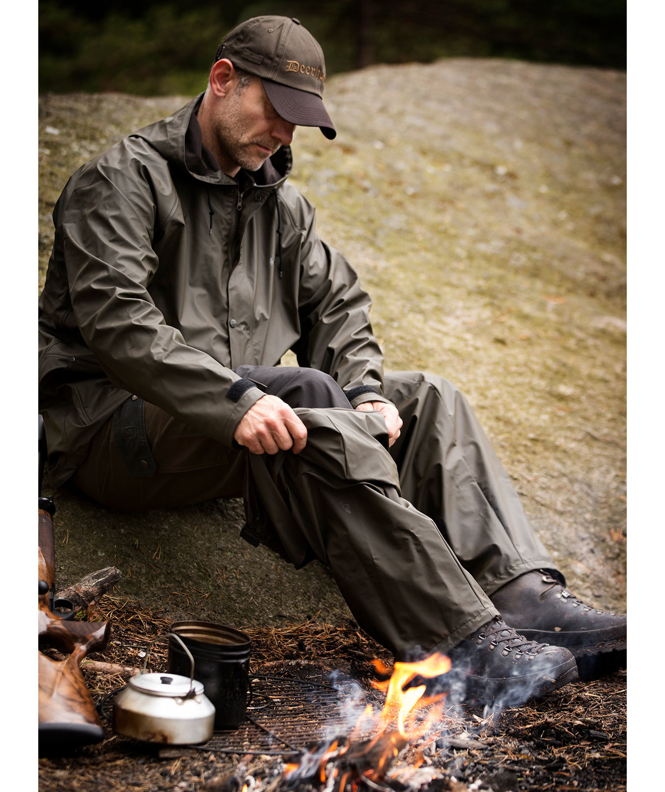 Deerhunter Hurricane rain jacket, Art green, large image number 3