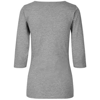ID 3/4-Ärmliges Damen Stretch T-Shirt, Grau Meliert
