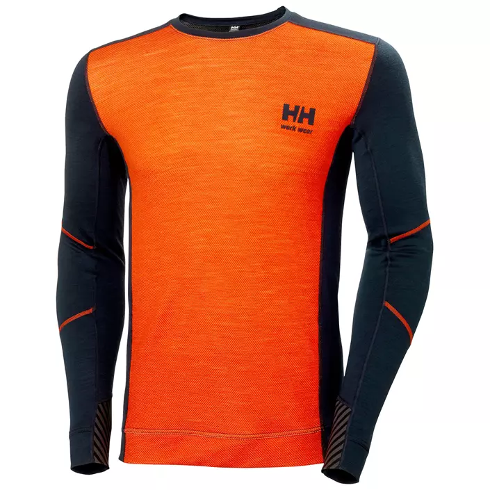 Helly Hansen Lifa superundertøy med merinoull, Navy/dark orange, large image number 0