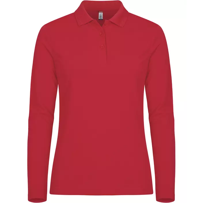 Clique Manhatten  langärmliges damen Poloshirt, Rot, large image number 0