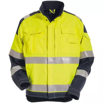 Tranemo Aramid work jacket, Hi-vis yellow/Marine blue