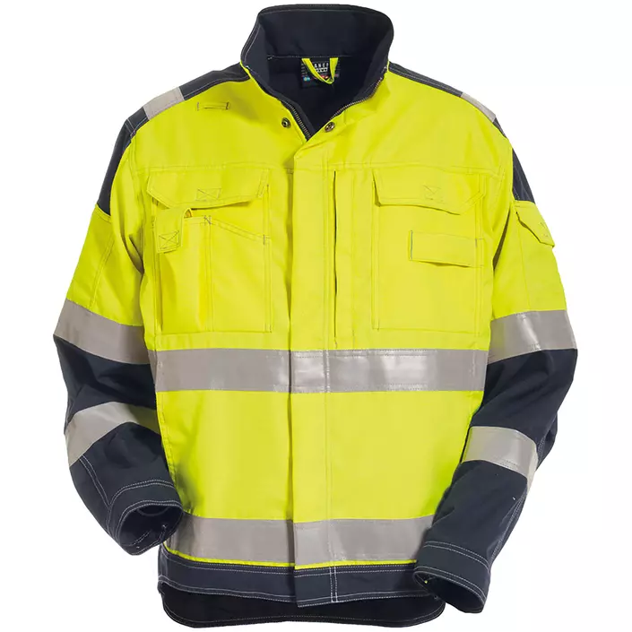 Tranemo Aramid work jacket, Hi-vis yellow/Marine blue, large image number 0