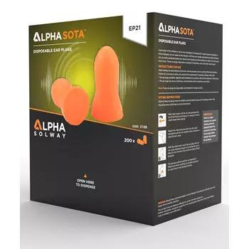 Alpha Sota EP21 PU foam ear plugs, 200 pairs, Orange