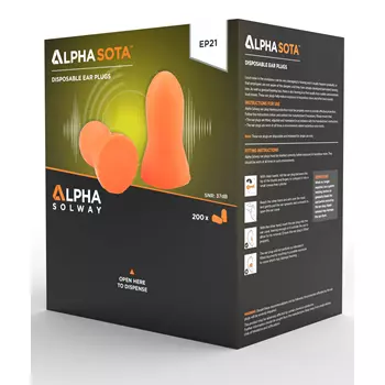 Alpha Sota EP21 PU-skum ørepropper, 200 par, Oransje