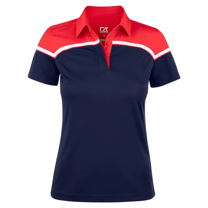 Cutter & Buck Seabeck polo T-skjorte dame, Mørk Navy/Rød, large image number 0