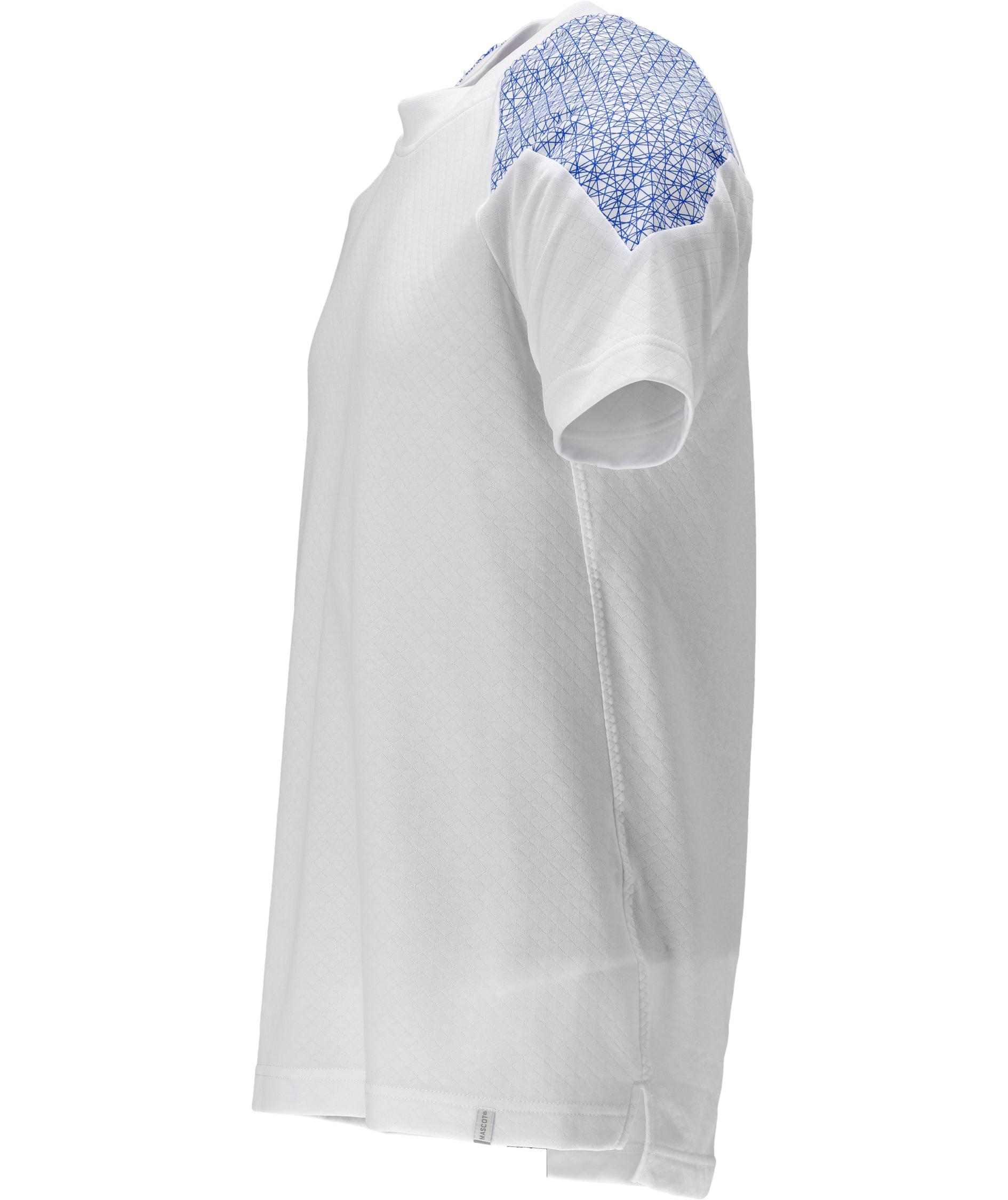 Mascot Food & Care Premium Performance HACCP-godkendt T-shirt, Hvid/Azurbl&aring;, large image number 2