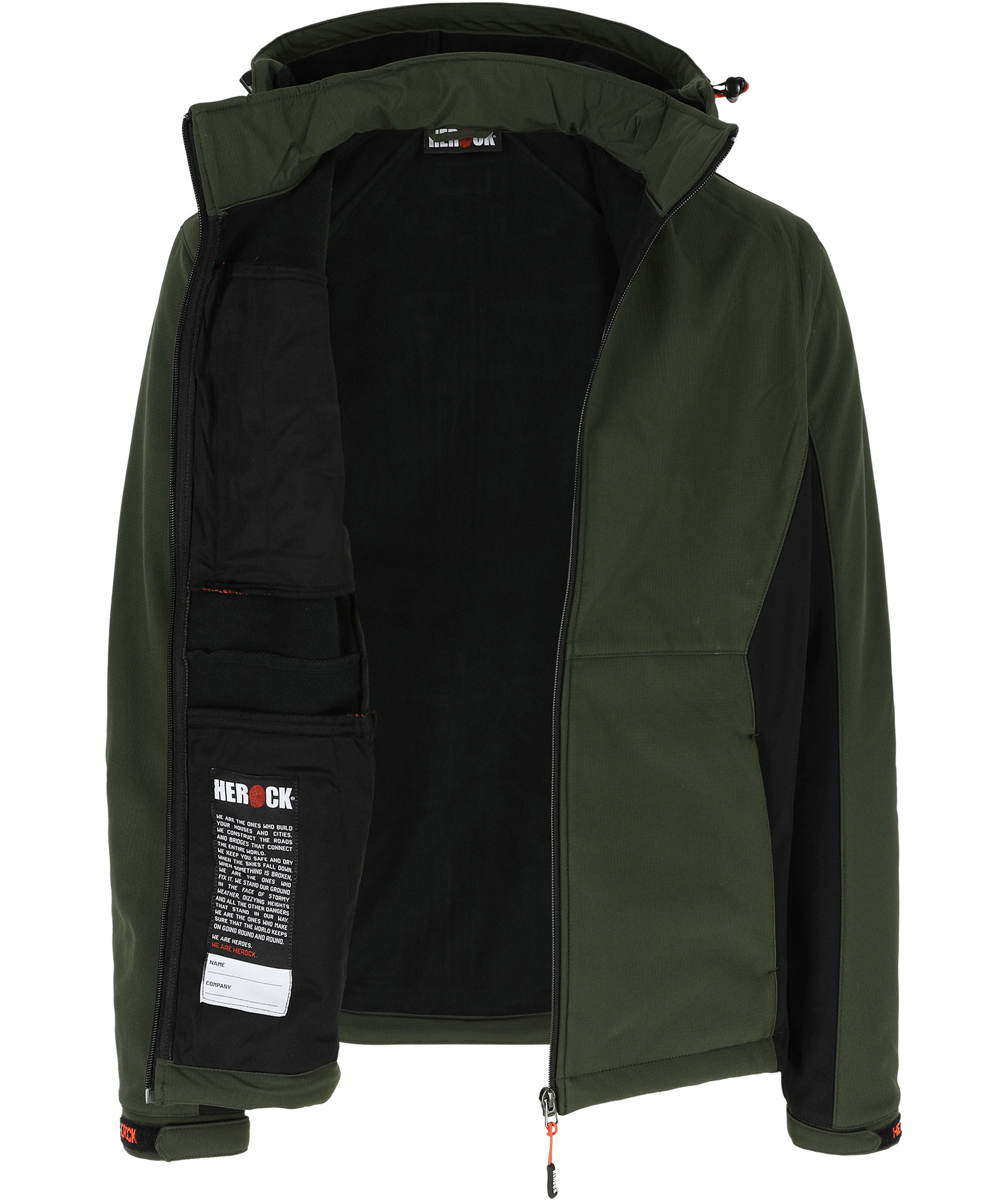 HEROCK Trystan softshelljakke, Dark Khaki/Black, large image number 3