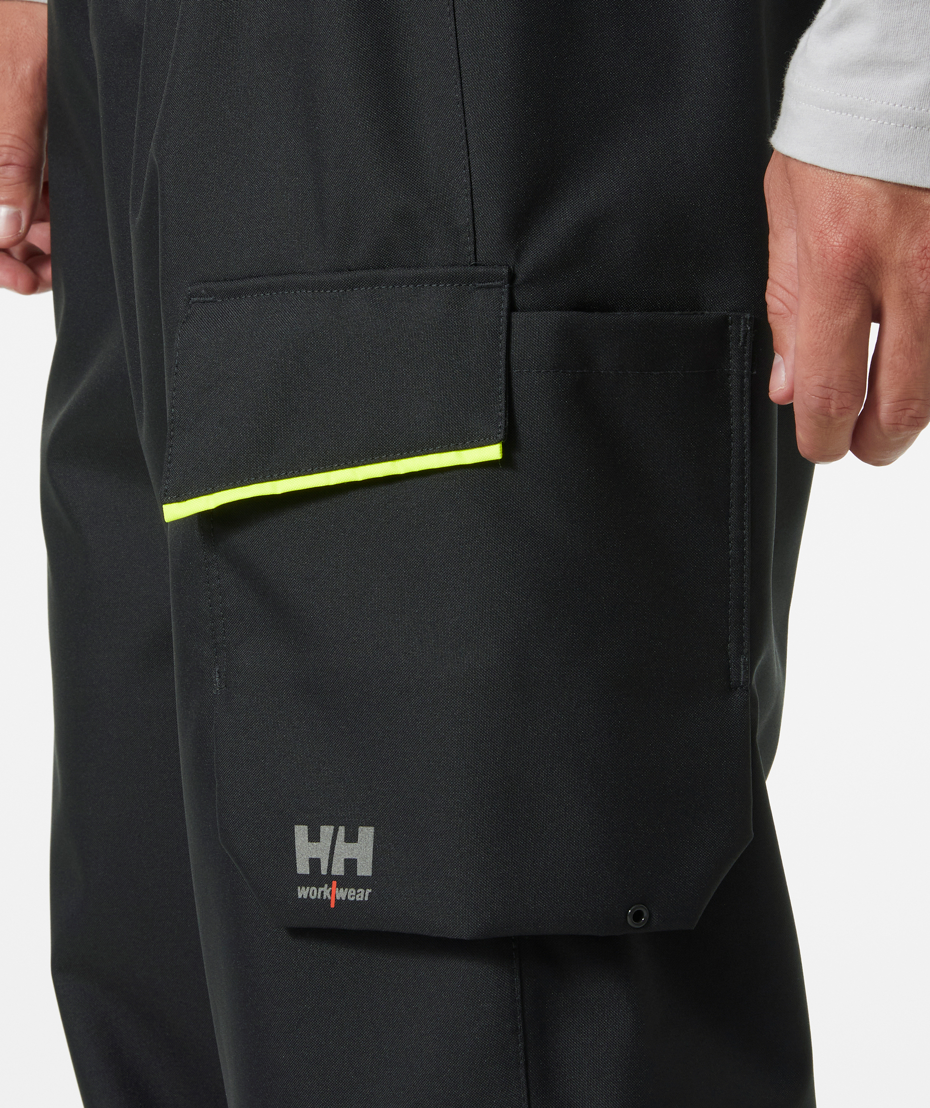 Helly Hansen UC-ME skallbukse, Hi-vis Gul/Ebony, large image number 4
