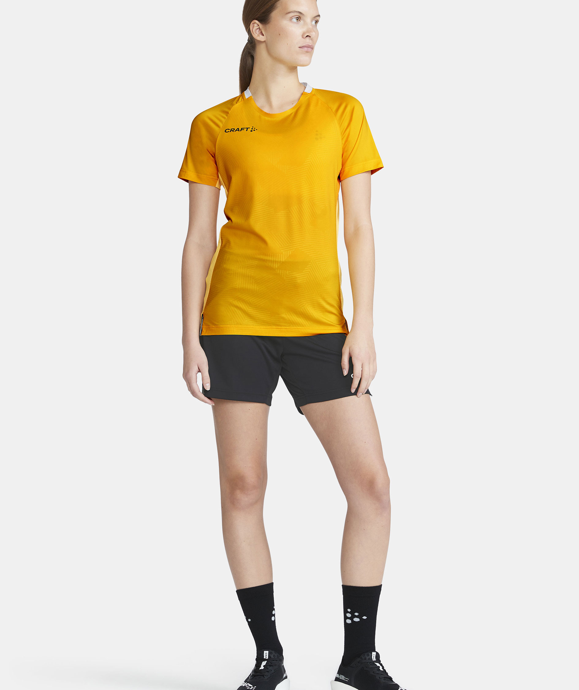 Craft Premier Solid Jersey Damen T-Shirt, Sweden yellow