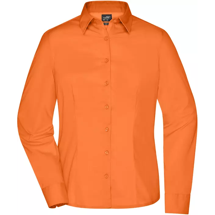 James & Nicholson modern fit dameskjorte, Orange, large image number 0
