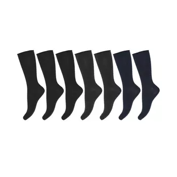 Decoy 7-pack women's socks, Black/dark grey/navy