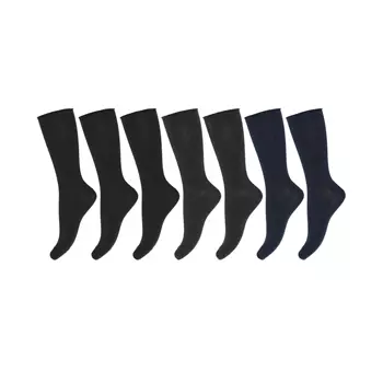 Decoy 7-pack women's socks, Black/dark grey/navy