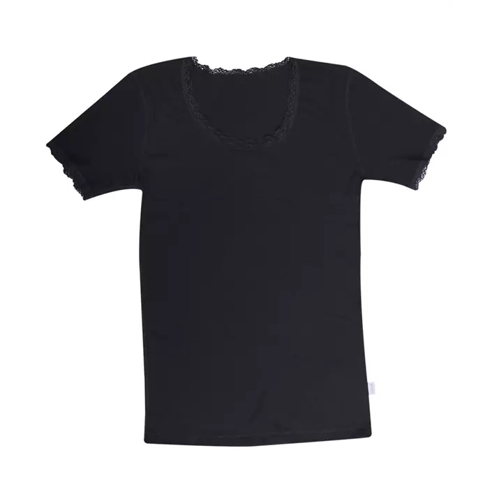 Joha Cecilie dame T-shirt med merinould, Sort, large image number 0