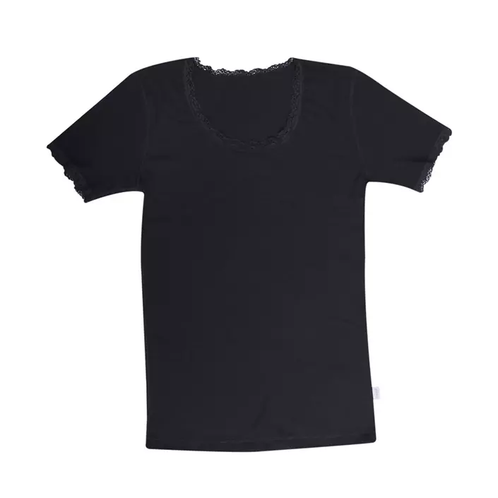 Joha Cecilie dame T-shirt med merinould, Sort, large image number 0