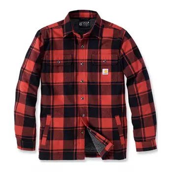 Carhartt foret flannel skjortejakke, Red Ochre