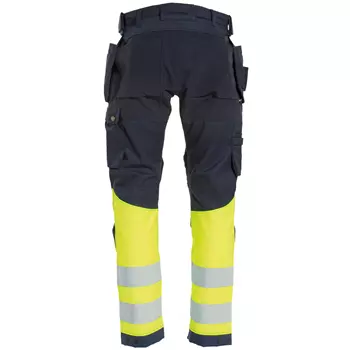 Tranemo Vision HV craftsman trousers, Marine/Hi-Vis yellow