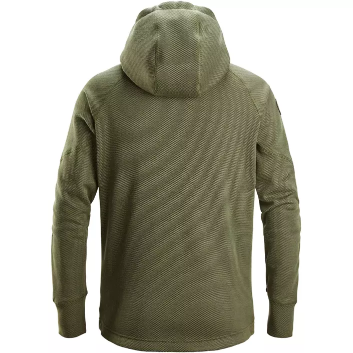 Snickers FlexiWork Fleece Kapuzensweatshirt 8041, Khaki Green/Black, large image number 2