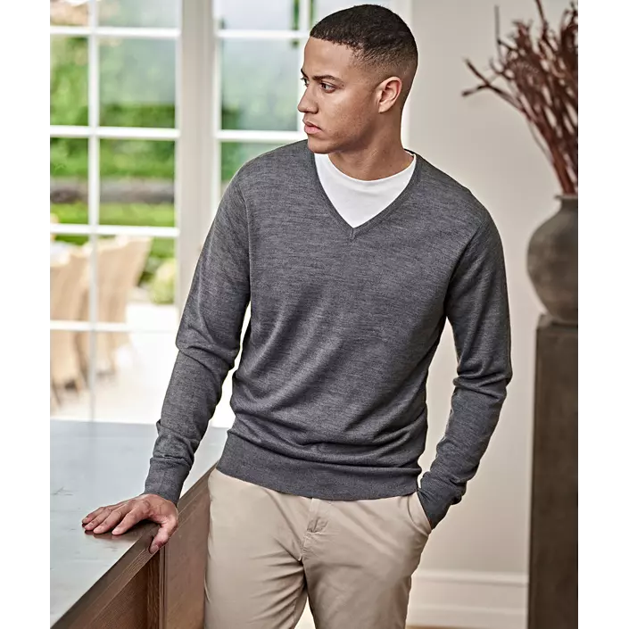Tee Jays knitted sweater, Grey melange, large image number 1