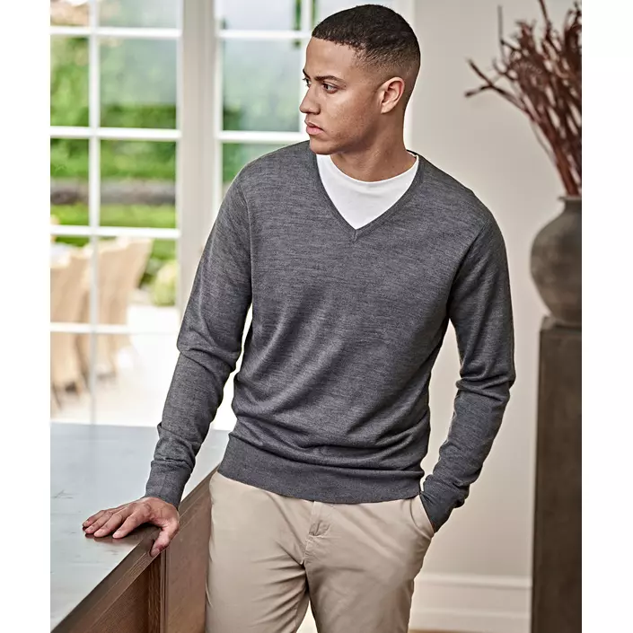Tee Jays knitted sweater, Grey melange, large image number 1