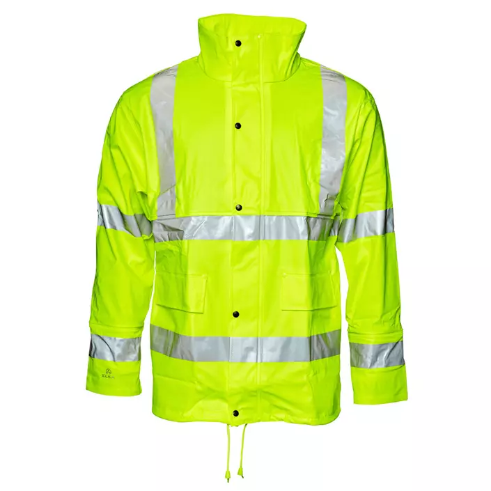 Elka Dry Zone Visible PU rain jacket, Hi-Vis Yellow, large image number 0