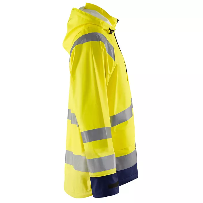Blåkläder regnjakke Level 1, Hi-vis gul/marineblå, large image number 3
