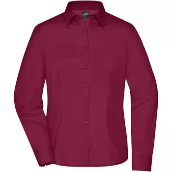 James & Nicholson modern fit women's shirt, Burgundy
