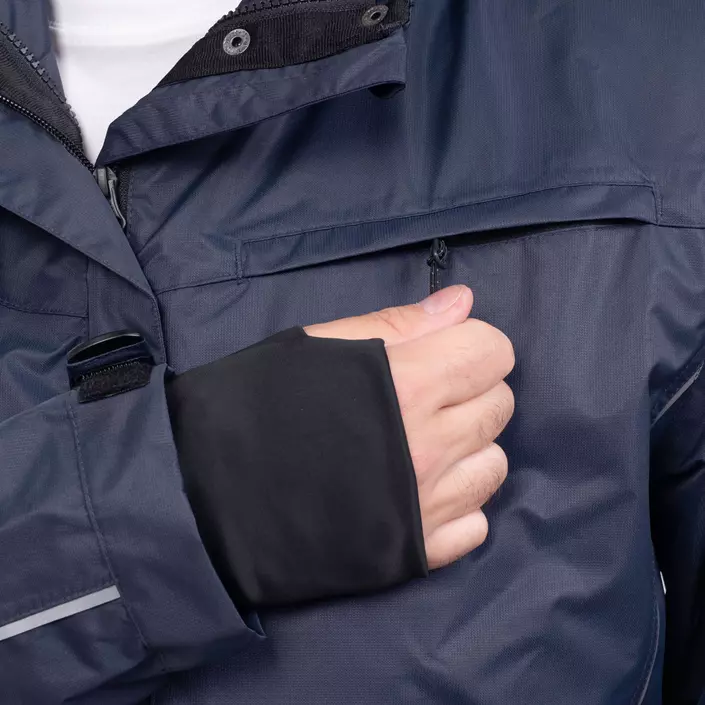 Pitch Stone Active-Pro Zip-in regnjakke, Navy, large image number 8