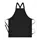 Segers 4577 bib apron, Black, Black, swatch