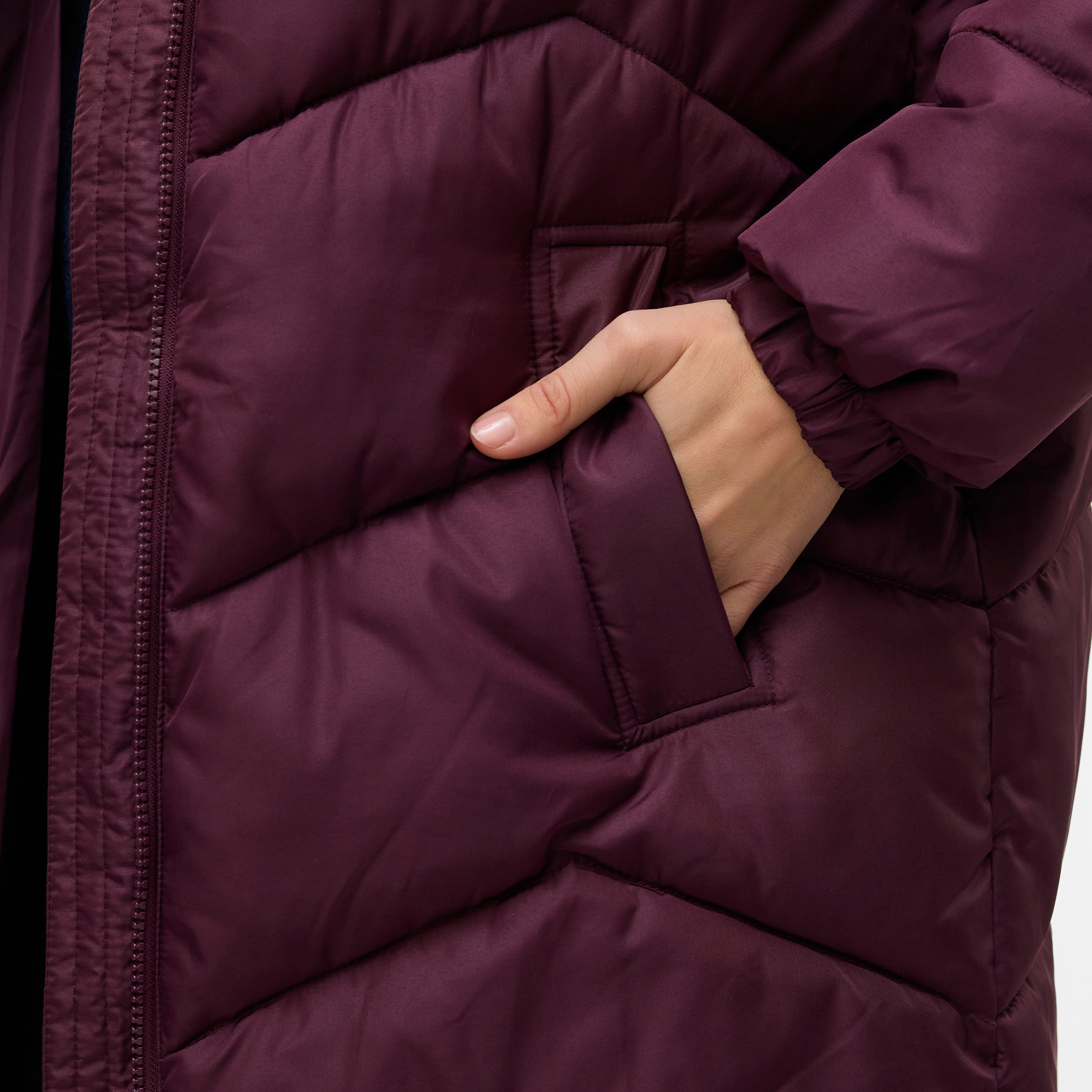 Vero Moda VMLIGARIO lang vatteret damejakke, Winetasting, large image number 4