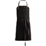 Kentaur Raw bib apron with pockets, Black/Brown