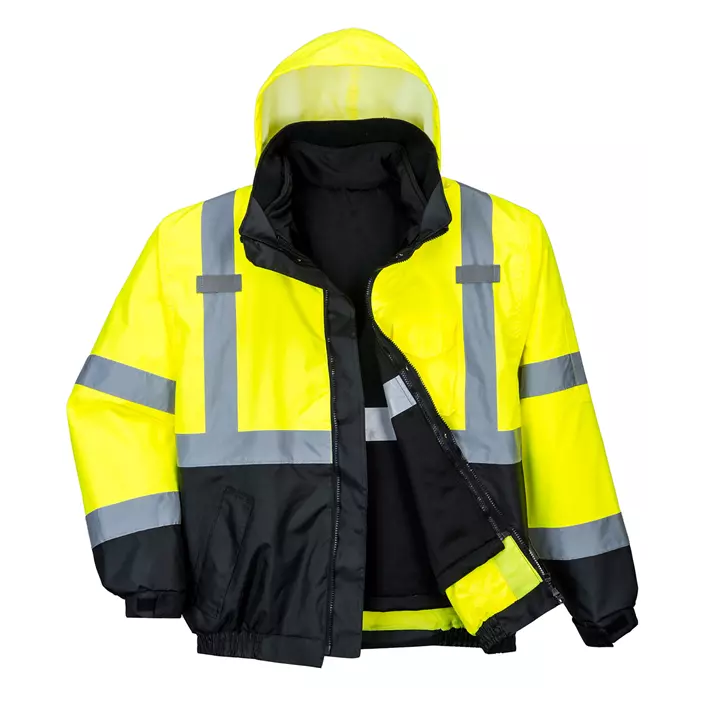 Portwest 3-i-1 pilot jacket, Hi-vis Yellow/Black, large image number 0