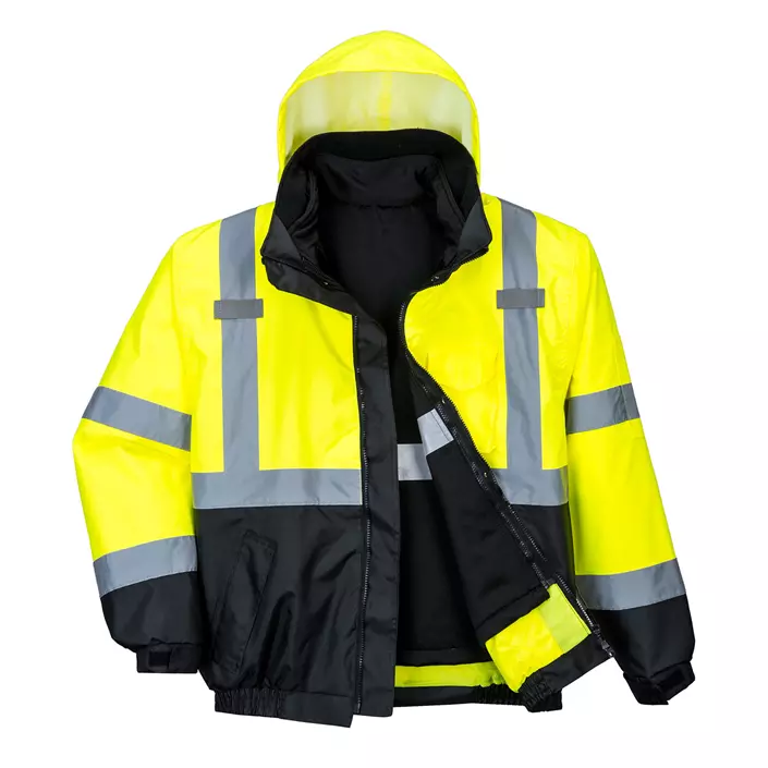 Portwest 3-i-1 pilot jacket, Hi-vis Yellow/Black, large image number 0